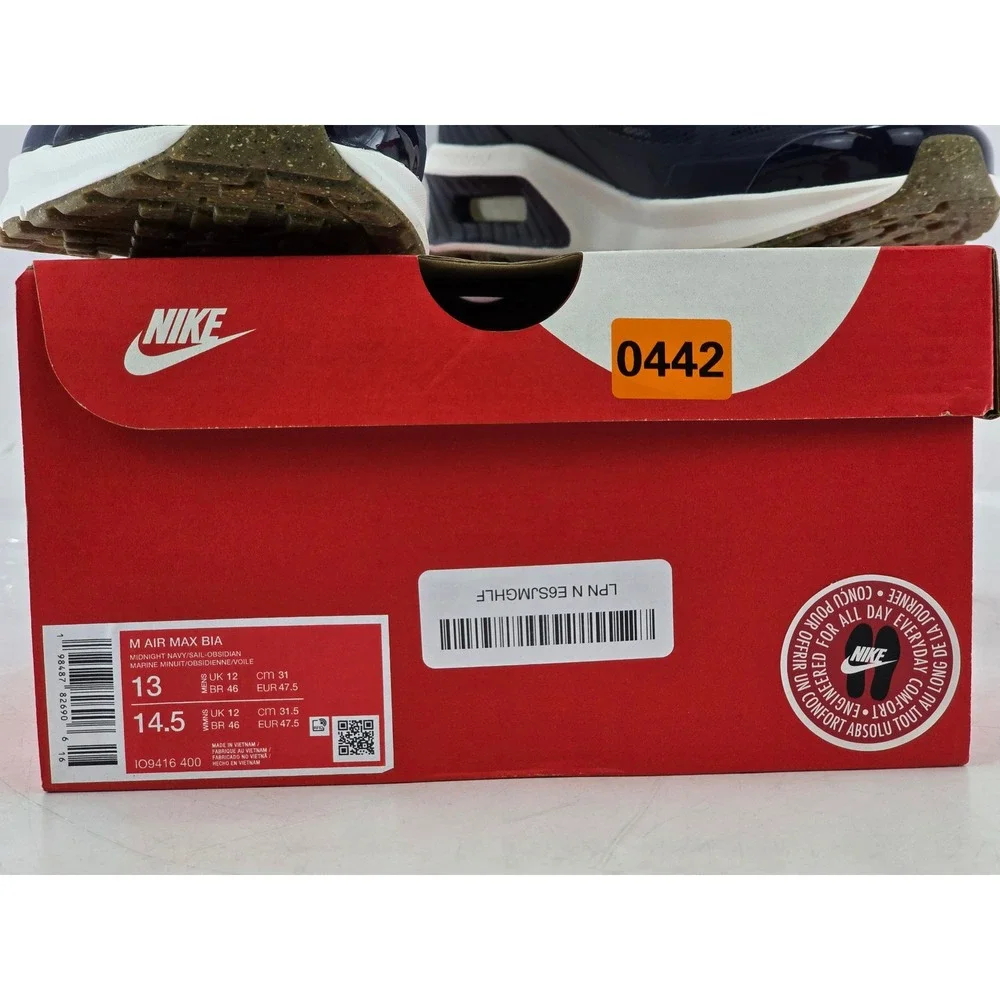 Nike Air Max Bia Mens Size 13 Midnight Navy Sail Obsidian DQ9416-400 - New